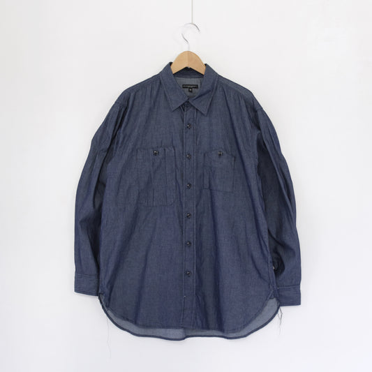 Work Shirt - Cotton Denim Shirting｜Indigo