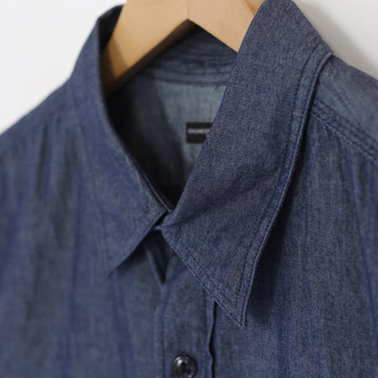Work Shirt - Cotton Denim Shirting｜Indigo